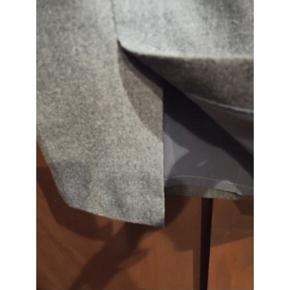 Talbots Skirt Womens 12 Large Gray Midi A-Line Wool Lined Zipper Stretch Career - Picture 2 of 6